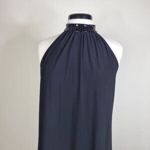 MSK Women Size 10 Sleeveless Black Party Cocktail Dress Sequin Embellishment